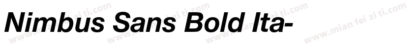 Nimbus Sans Bold Ita字体转换